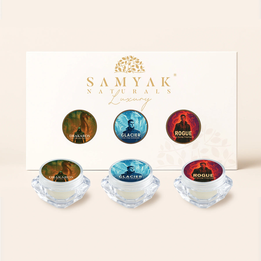 Men’s Solid Perfume Trio – Drakaros, Glacier & Rogue