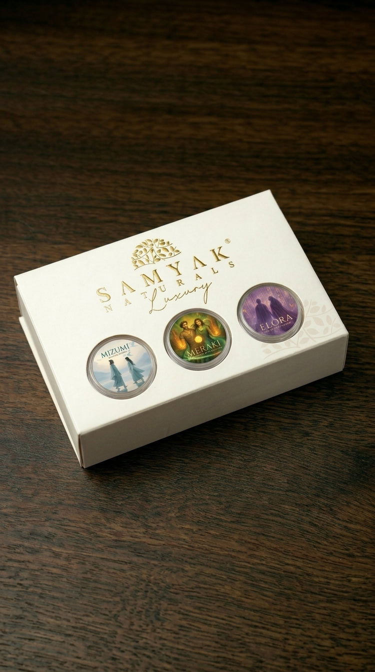 Gender Neutral Solid Perfume Trio Discovery Set – Meraki, Mizumi & Elora 3g
