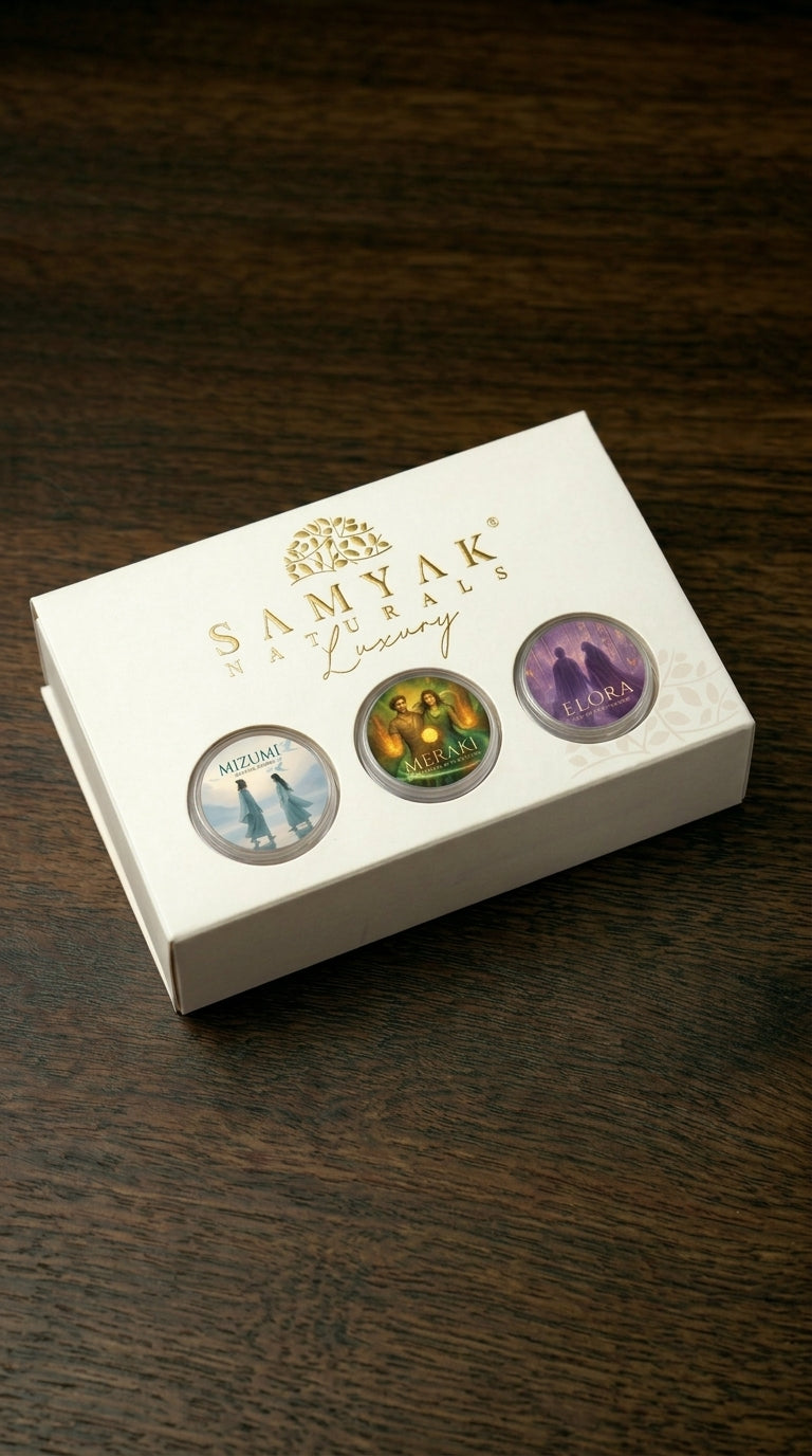 Gender Neutral Solid Perfume Trio Discovery Set – Meraki, Mizumi & Elora 3g